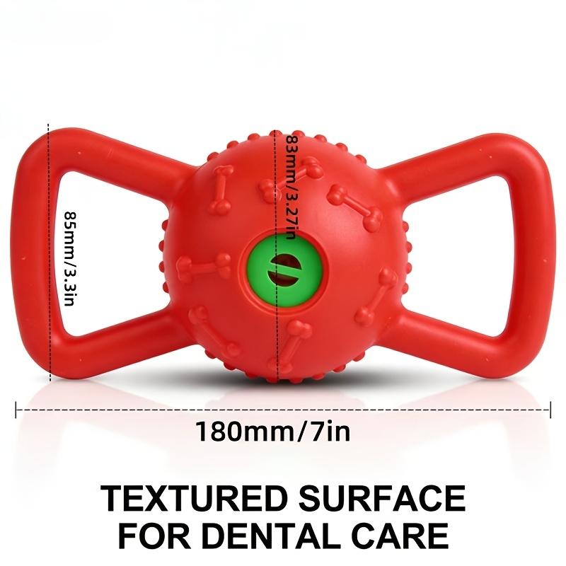 1pc, Dog Essential. Dual-Eared Squeaky Screaming Ball-Shaped Chew Toy, Squeaky Toy. Dental Cleaning Supply