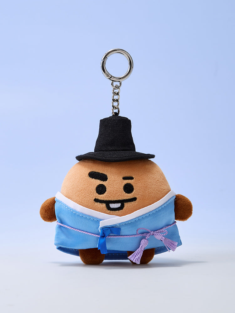 LINE FRIENDS BT21 K-Seonbi Pluche Sleutelhanger Karakter Selectie SHOOKY white