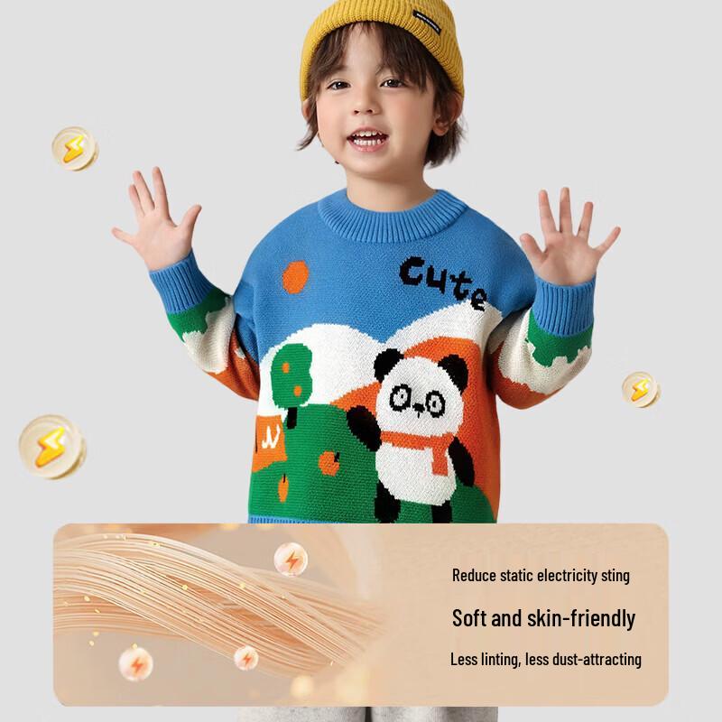 Kids' Cartoon Bear Knit Sweater