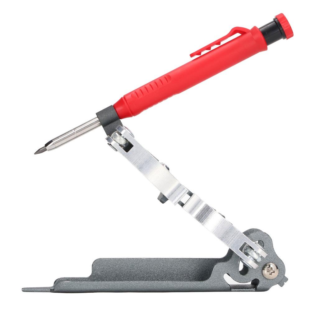 Solid Carpenter Pencil Scriber Tool Deep Hole Construction Edge Ruler Contour Gauge DIY Projects
