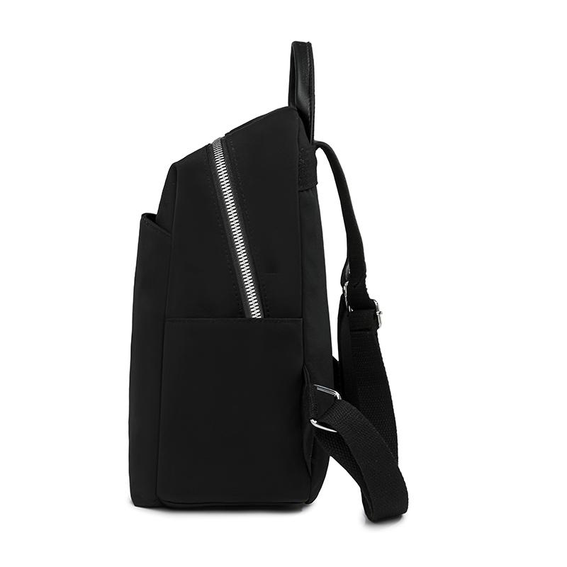 Women's Solid Color Backpack Student Schoolbag Oxford Cloth Travel Small Backpack