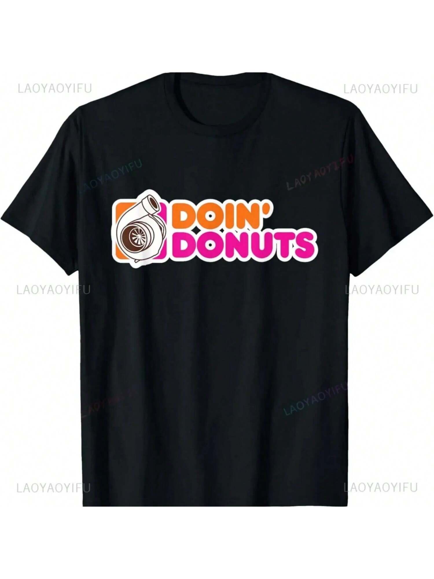 Doin Donuts Funny Racing Drift Car Enthusiast T-Shirt Summer Style Harajuku Fashion Casual WmesTshirt Loose Streetwear Y2k Tees S разноцветный