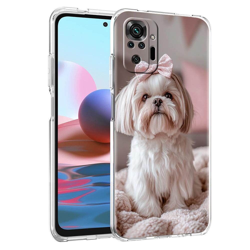Phone Case For Xiaomi Redmi Note 15 14 5G 13 12 10 11 Pro Plus 4G 14C 13C 12C Soft TPU Cover Shih Tzu Painting Cute Animal