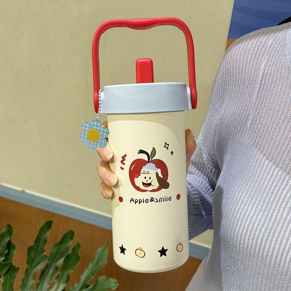 600ML 316 Stainless Steel  Cup With Pendant Thermal Water Bottle Insulated Cup  for Office Workers