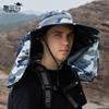 Outdoor Camouflage Eimerhut Herren Sommer Sonnenschutz Sonnenhut Großer Schirm Sonnenhut Schnelltrocknend Wasserdicht Angelhut
