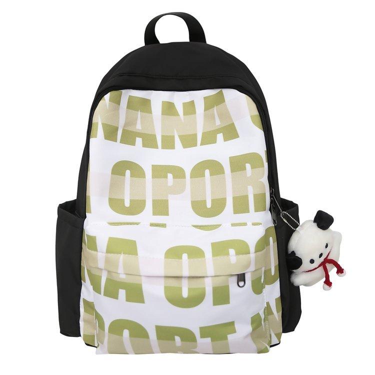 Schoolbag Mori men's and women's high-value, dirt-resistant, lightweight, versatile letter printing, large-capacity schoolbag, backpack for junior hig