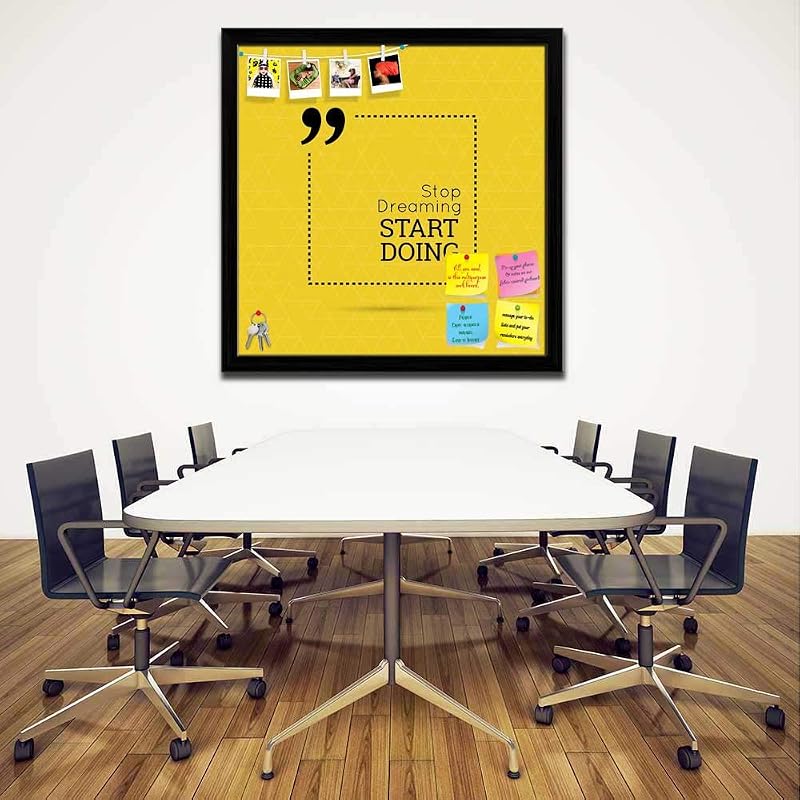 ArtzFolio Stop Dreaming Start Doing D2 | Bulletin Board Notice Pin Board | Vision Soft Board Combo with Thumb Push Pins
