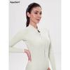 AquaSwirl 2mm Neoprene Split Wetsuit for Snorkeling , Sexy Stand Collar Full Sleeve Suit with Front Zipper