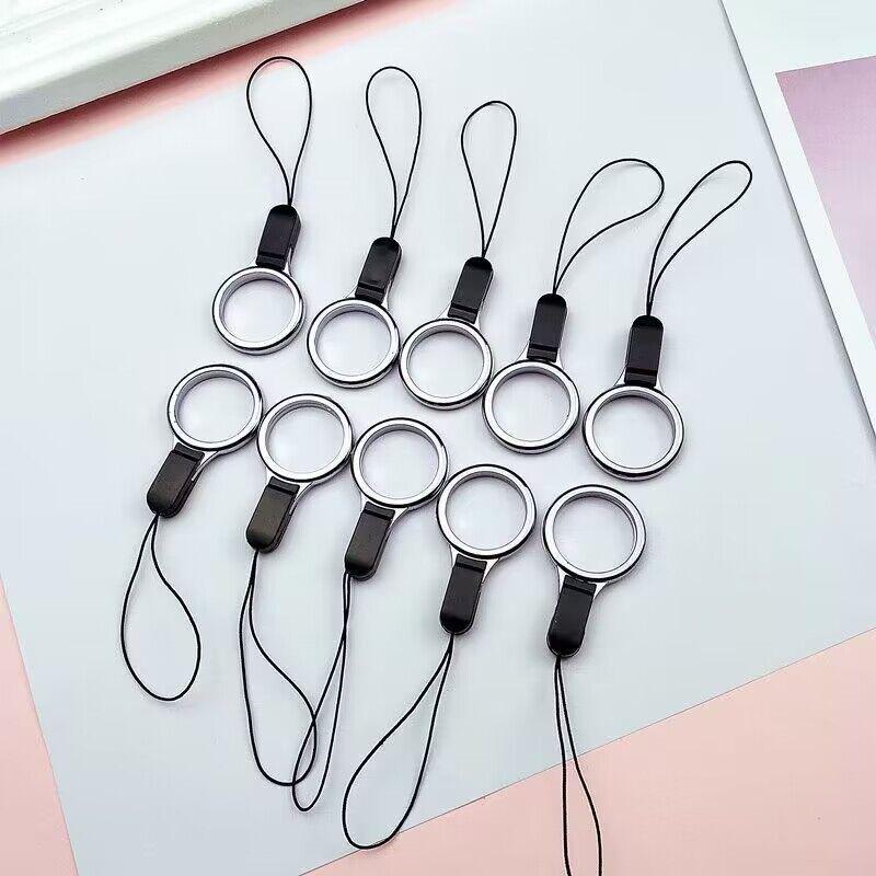 Universal Anti-Lost Mobile Phone Case with Finger Ring and Wrist Lanyard