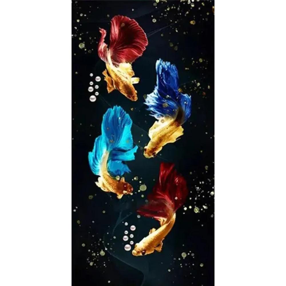 Abstract Koi Canvas Painting Wall Art Fish Posters And Prints Carp Pictures For Living Room Decor