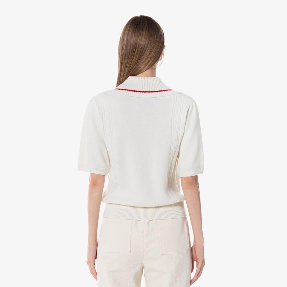 Lacoste Women's Short-Sleeve Zip-Up Cardigan AF800E-54N70V
