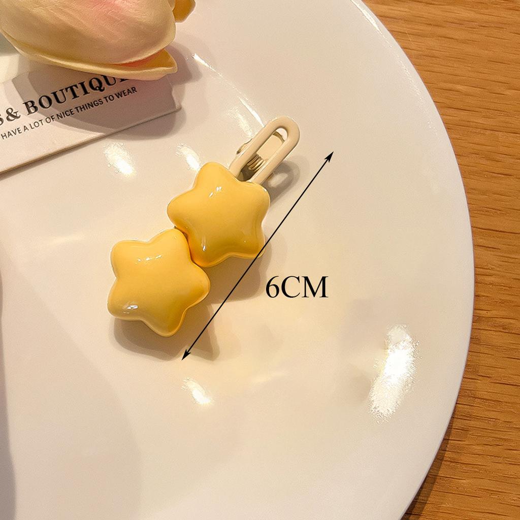 Cute Girls Super Sweet Star Hair Clips Hairpin Summer Forehead Bangs Clip Pentagram Head Barrettes Headdress Hair Accessories