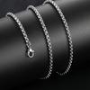 1pc Durable Stainless Steel Square Zircon Necklace with Non-Fading Chain