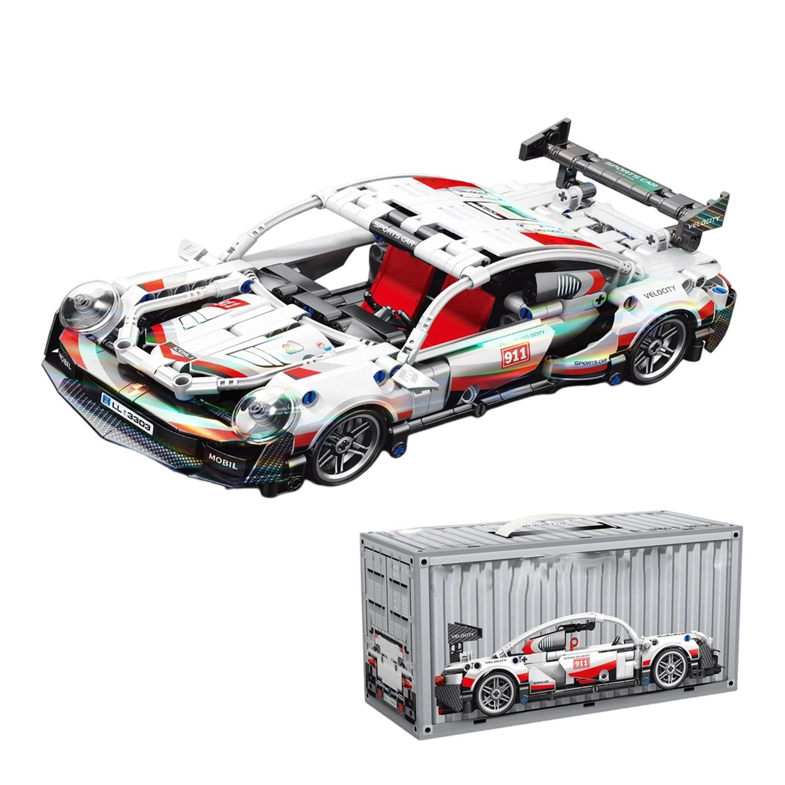 

Детский пазл-конструктор гоночного автомобиля, модель спортивного автомобиля, совместимый с конструктором, подарок для мальчика One Size