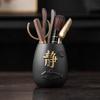 Ebony Tea Ceremony Six Gentlemen Set Kung Fu Tea Set Accessories Daquan 6 Gentlemen Tea Making Tools Tea Needle Clip, Tea Knife