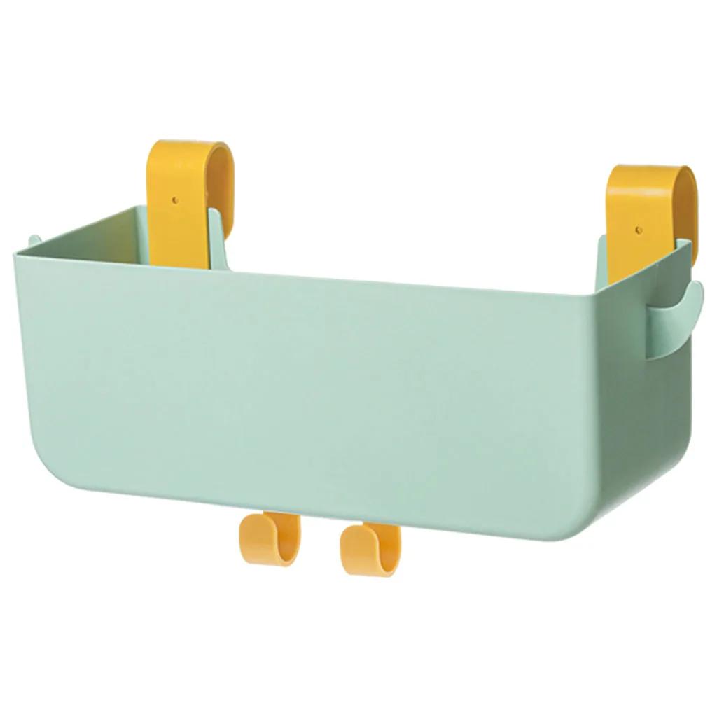 

Bedhead Large Capacity Storage Basket with Hooks, Bedside Storage Basket, Dormitory Room Bed Rail Storage Box зелёный