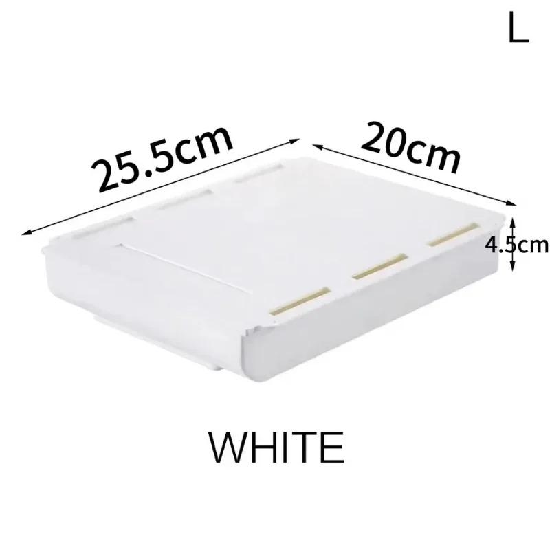 Self Adhesive Storage Drawer Box Makeup Pencil Tray Desk Hidden Under Desk Stand Self-adhesive Under-drawer Storage Boxes