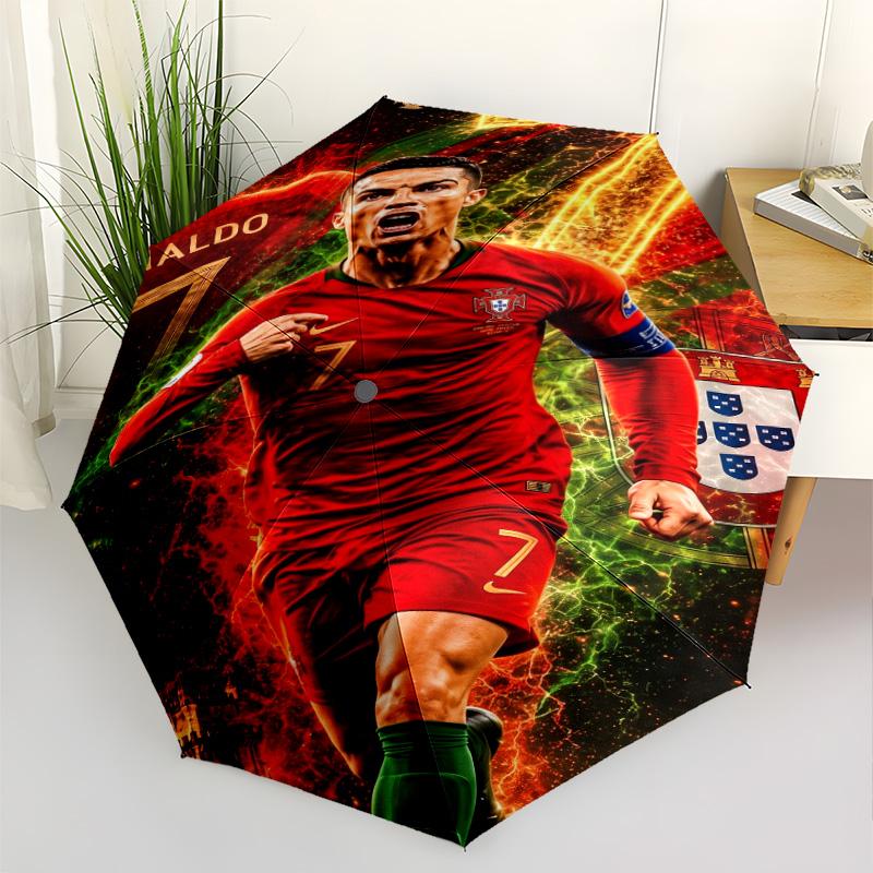Ronaldo's Iconic Moment Outdoor Automatic Umbrella Compact & Durable 8-Rib Design Compact Design for Outdoor Daily Use Fashionable