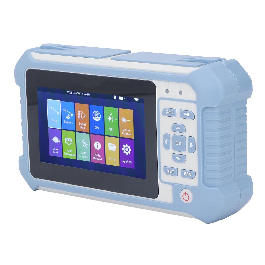 Optical Time Domain Reflectometer OTDR 9 In 1 Optical Power Meter VFL RJ45 Tester Tool US Plug 100‑240V