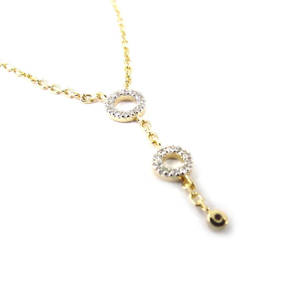 Altesse [K4720] - White 'Goddess' Gold Plated Necklace