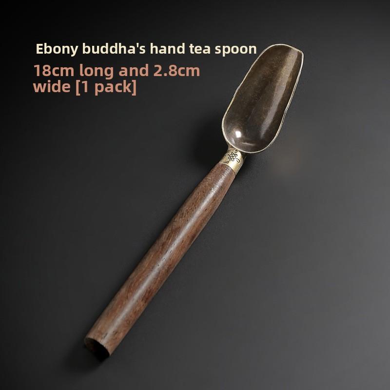 Vintage Ebony Tea Spoon Solid Wood Handle Teaspoon Retro Tea Shovel KongFu Tea Ceremony Accessories Teaspoon Gift