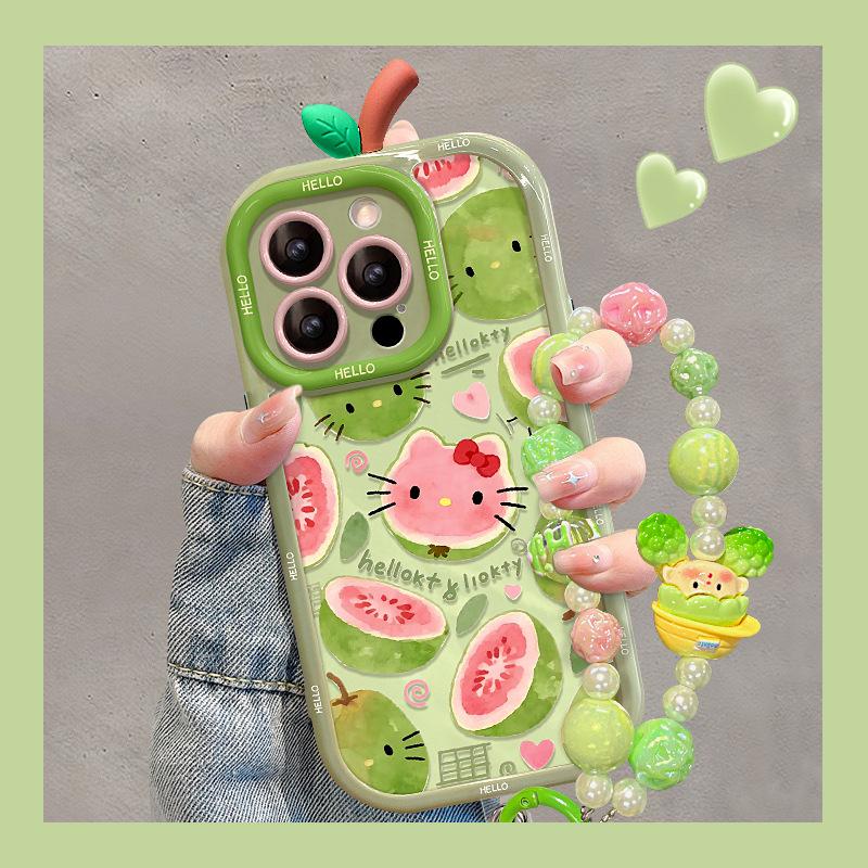 Guava cat is suitable for Apple 16promax mobile phone case iphone13 cartoon 15 niche 14 cute 17 anti-drop