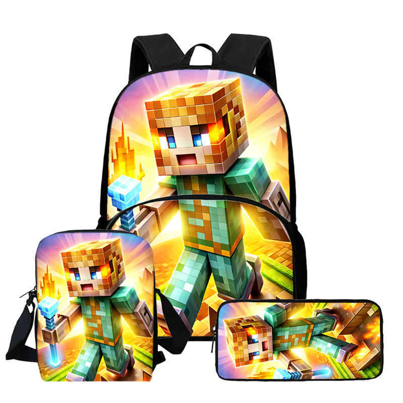 Minecraft Printed Backpack Children'S Elementary School Bag