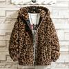 Chaqueta de Algodón Casual de Invierno para Hombre con Capucha, Gruesa y Holgada, Estampado de Leopardo