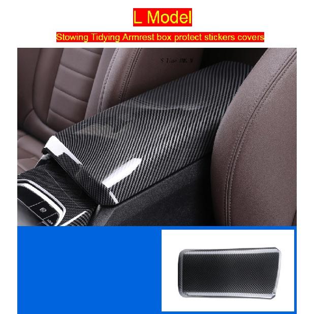 Auto Styling Carbon Faser Verstauen Aufräumen Armlehne Box Schützen Aufkleber Abdeckungen Für BMW 3 Serise G20 G28 Innen Auto