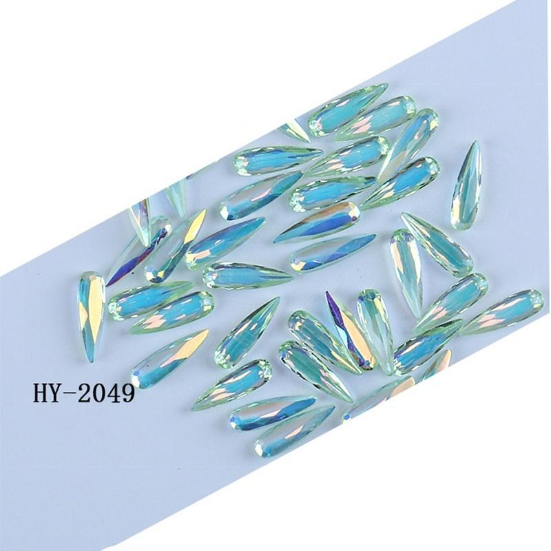 20 Pcs Colorful Nail Art Rhinestone  AB Nail Glitter Manicure Decoration