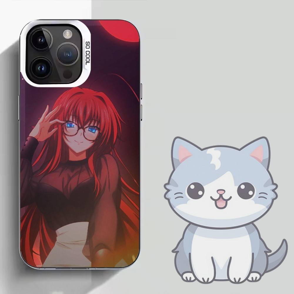 

R-Rias Gremory High School Phone Case For iPhone 16,15,14,13,12,11,Mini,Pro,SE,MAX White Matte Shockproof Cover iPhone11PRO