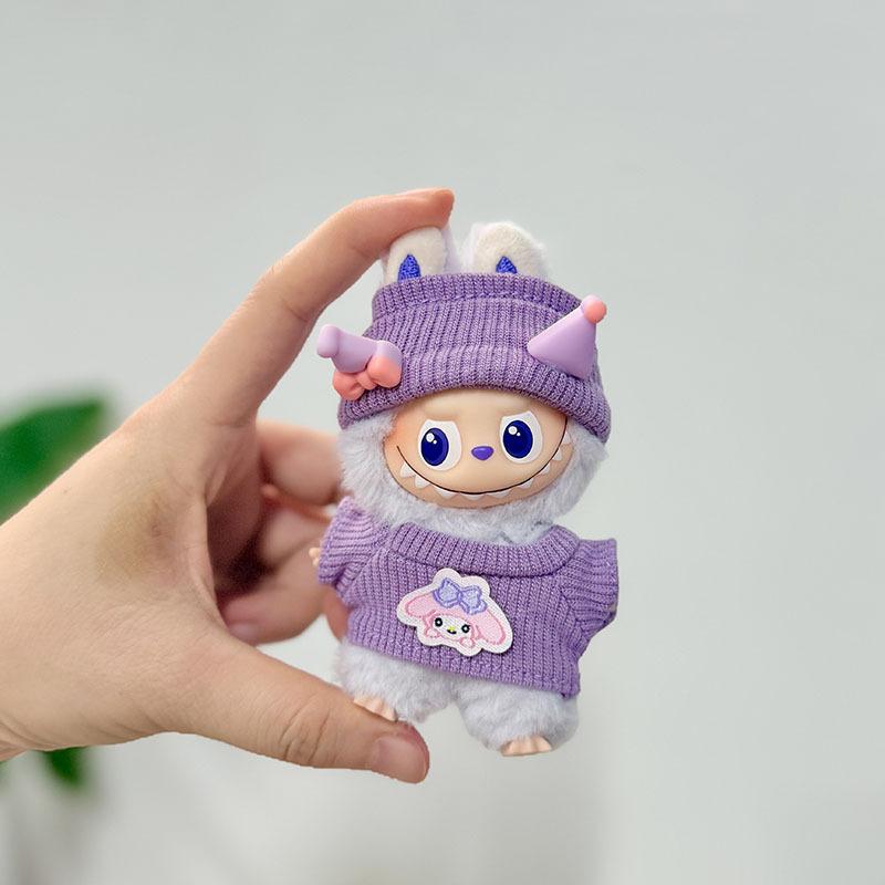 Mini Version 4.0 Vinyl Face Plush Blind Box Doll Clothes Christmas Set Small Nose Gaga Heart Bottom Password