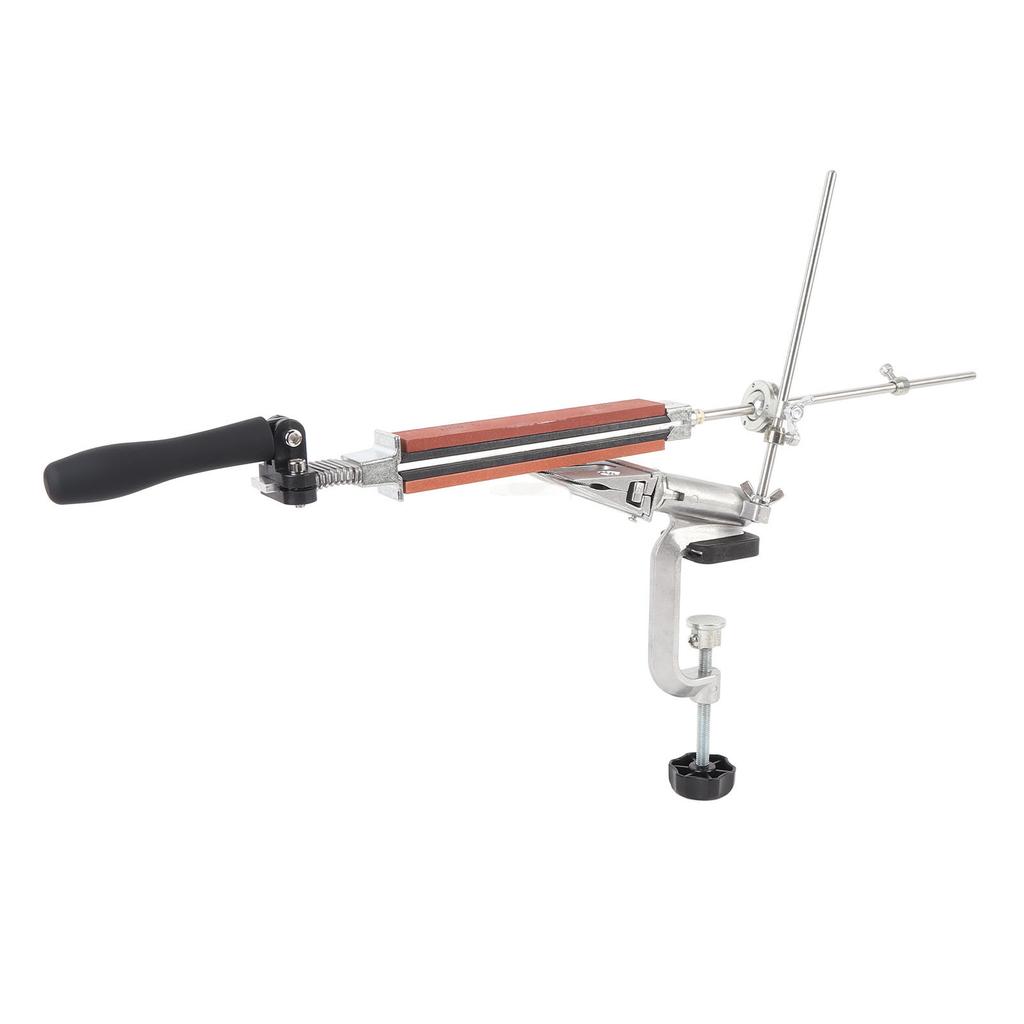 Fixed Angle Sharpener Kit 360 Degree Flip Design Adjustable Clamp 10 White Corundum Whetstones Chef Sharpening System