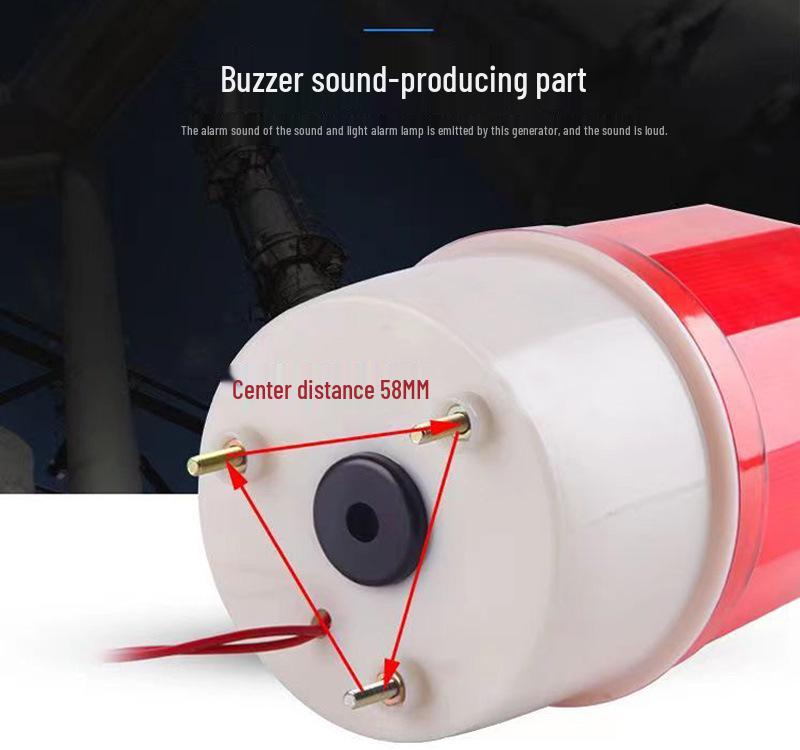 Rotating LED Sound & Light Alarm - Strobe Warning Light (220V, 24V, 12V)