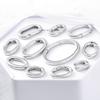2pcs/1pc Stainless Steel Spring Lobster Clasp Oval Clasp for Keychain Keyring Carabiner Key Holder Jewelry Making DIY No Fade