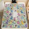 1 Stück Süße Cartoon-Print Flanelldecke, Hohe Qualität, Bequem für Alle Jahreszeiten, Heimdekoration, Wärme und Komfort, Perfekt für Weihnachtsgeschenke W47