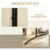 3-part Folding Screen, side privacy screen with stand, Metal & Polyester (only with 1pc room divider)
