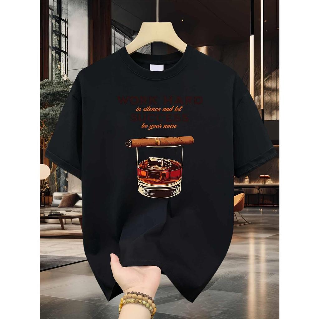 Streetwear Humor Funny Motivational Prints and A Whiskey Design Graphic Men's and Women T Shirt
