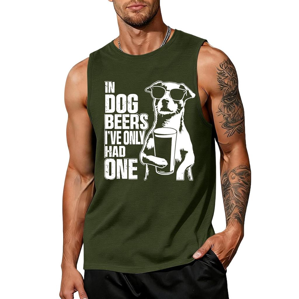 Men Sleeveless Tank Top Casual Summer Muscle Shirt Lightweight Breathable Soft Fabric Beachwear Outdoor Fitness Gym Apparel