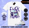 Shirt Matching AJ 5 Grape 2025 Match Sneaker Fck Around Rick and Morty T Shirt
