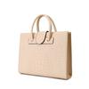 VEZFAA Nuevos Bolsos de Mano de Lujo para Mujer con Patrón de Cocodrilo de Cuero Genuino, Bolsos de Hombro de Cuero Genuino para Mujer, Bolsos de Negocios para Ordenador