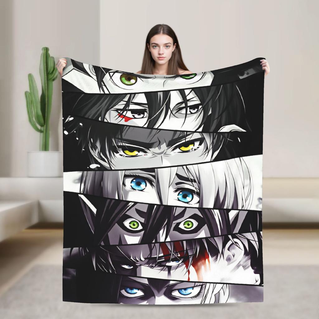 Attack On Titan Blanket Quality Super Soft Throw Blanket Winter Decorative Couch Chair Sofa Bed Funny Bedspread