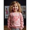 European Sizes Kids Hearts Pattern Crew Neck Long Sleeve Sweatshirt For Spring Fall Christmas Gift