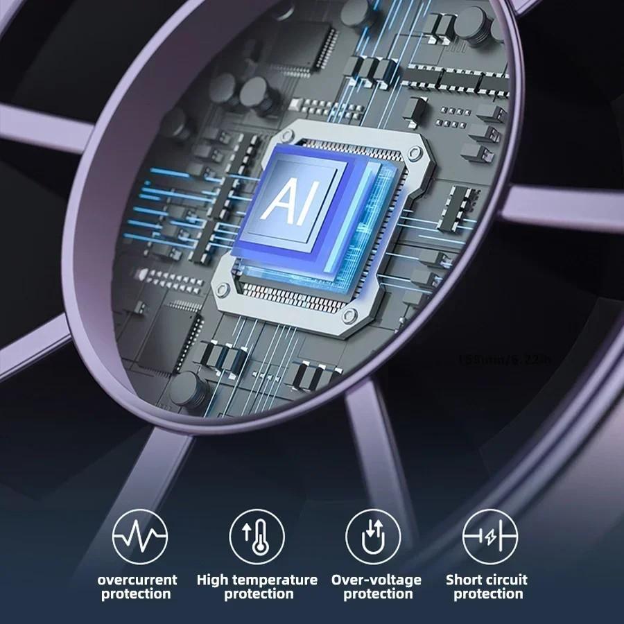 Portable Handheld Fan 1-100 Speeds Adjustable Turbo 3000mAh Battery Fans with LED Display Rechargeable Ice Cooling Personal Fan