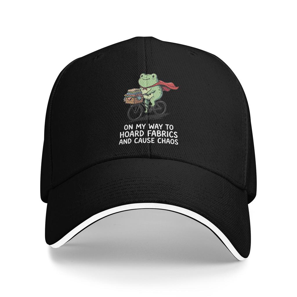 New On My Way to Hoard Fabrics and Cause Chaos Golf Hat Unisex Trucker Hat  Daily Workouts Adjustable Fit Sun Caps