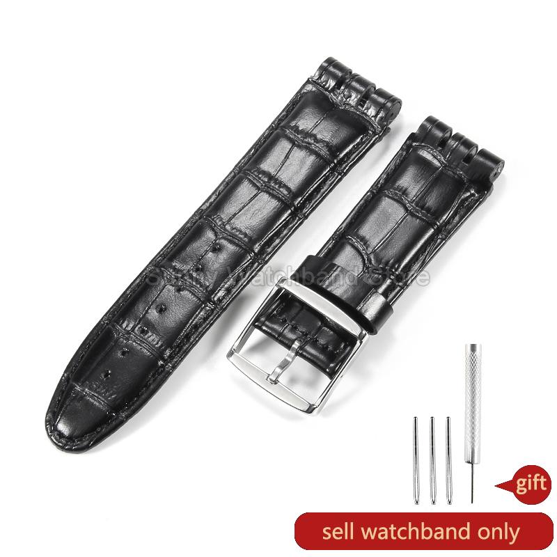 

Для Swatch YOS440 449 447 Большой мужской ремешок для часов, зубчатая форма, вогнуто-выпуклый интерфейс, аксессуары для часов из натуральной кожи 23 мм 23mm