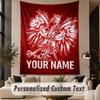 Custom Text Tapestry Poland Print Wall Tapestry Indoor Living Room Wall Decor