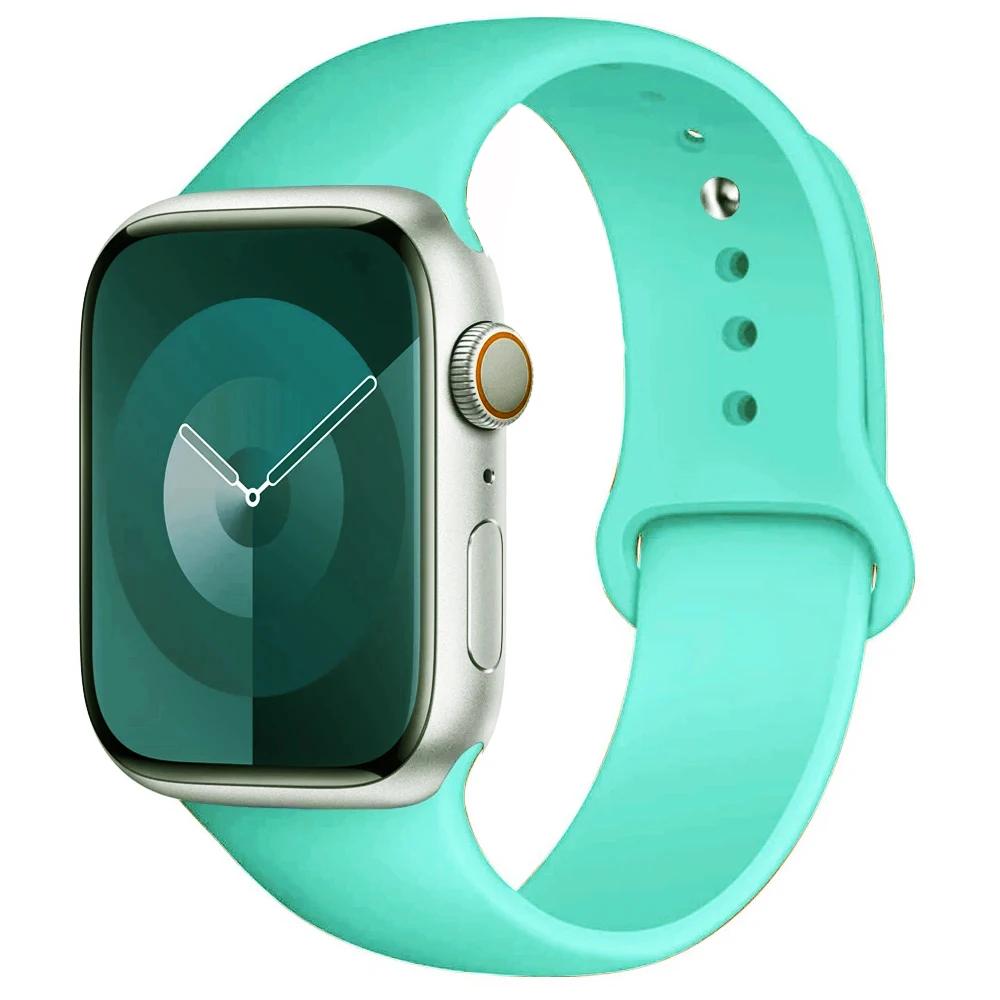 

Силіконовий Ремінець Для Apple Watch ремінець 44мм 45мм 40мм 41мм 42-46мм 49мм спортивний браслет iwatch серії 11-10-9-8 7 6 5 4 SE-Ultra 2/3 44-45-49-46mm ML