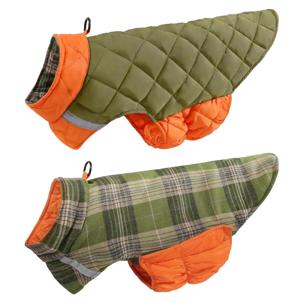 Dog winter jacket is comfortable reflective waterproof windproof lightweight and warm Dog clothing is  outdoor windproof