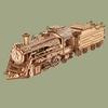3D wooden DIY small train three-dimensional puzzle adult unzipping assembled holiday gift decoration model